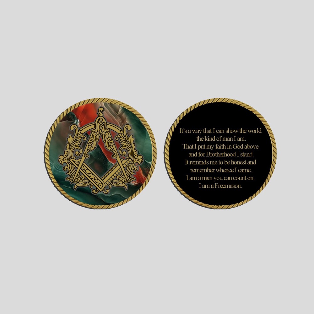 Masonic and fraternal coins, pins, and patches