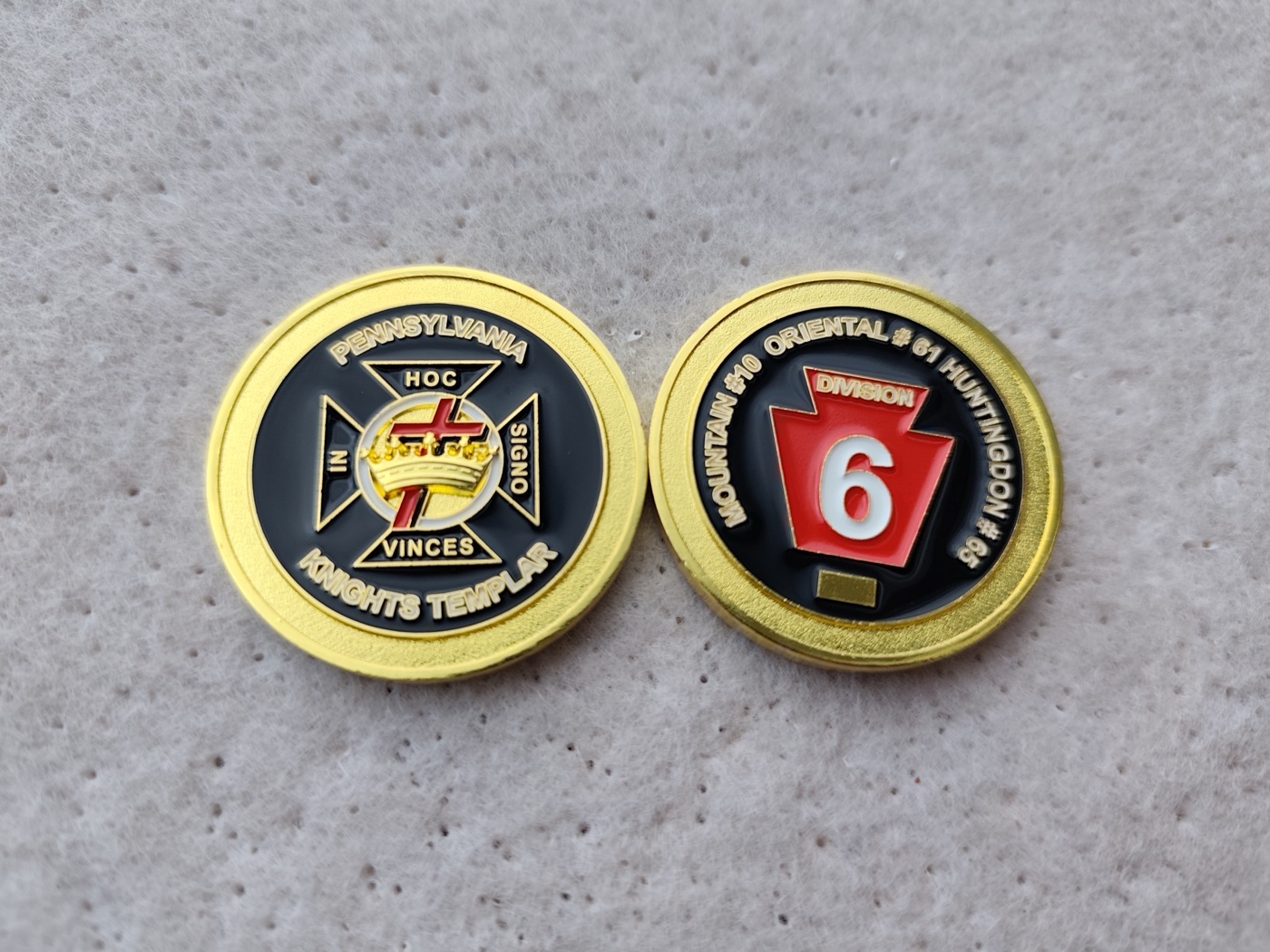 Knights Templar commemorative challenge coin