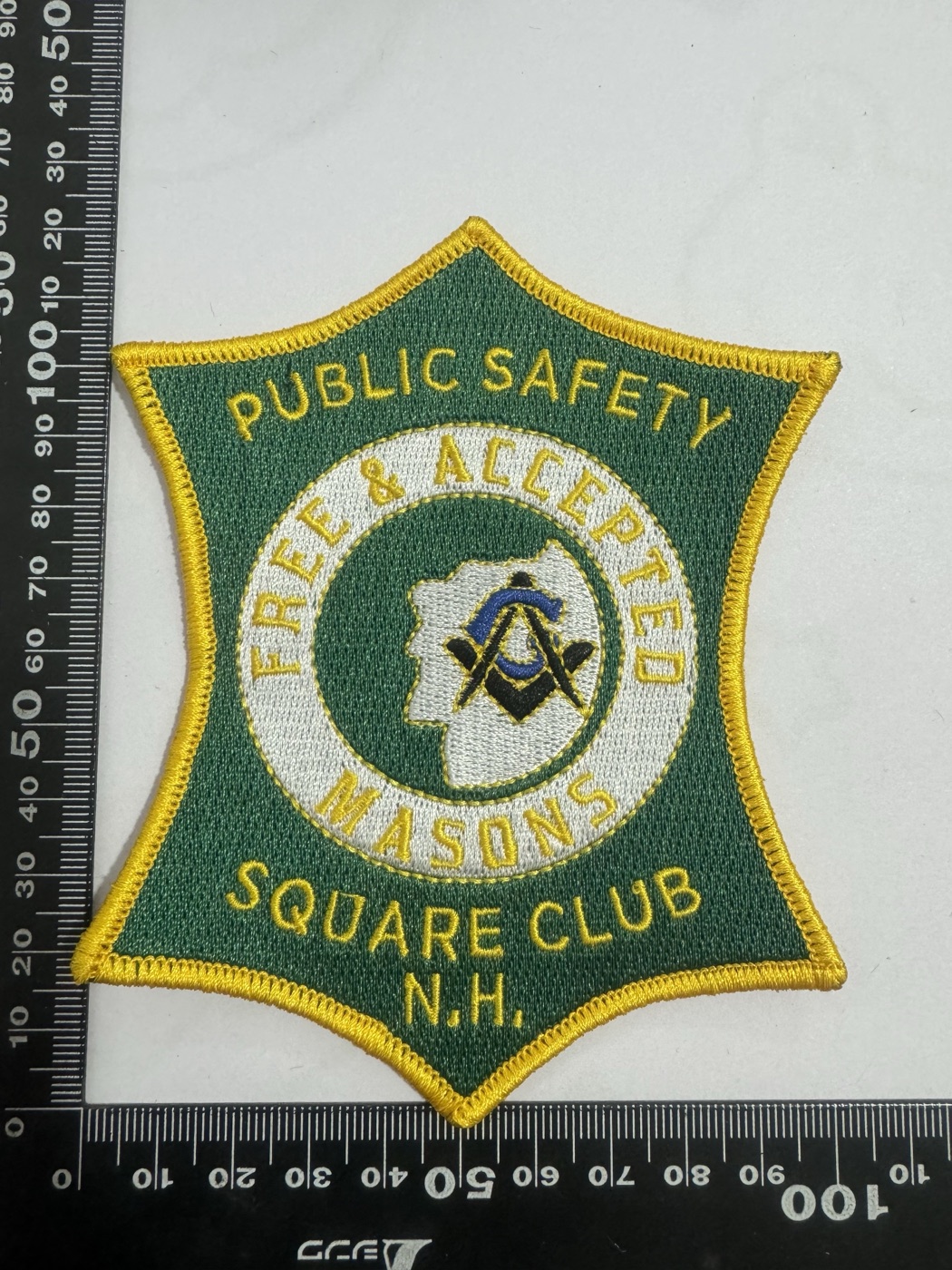 Masonic Square Club embroidered patch