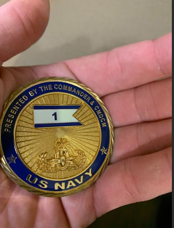 Command Master Chief EOD presentation coin