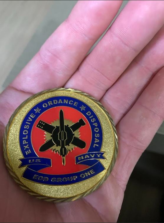 Navy EOD Group One challenge coin