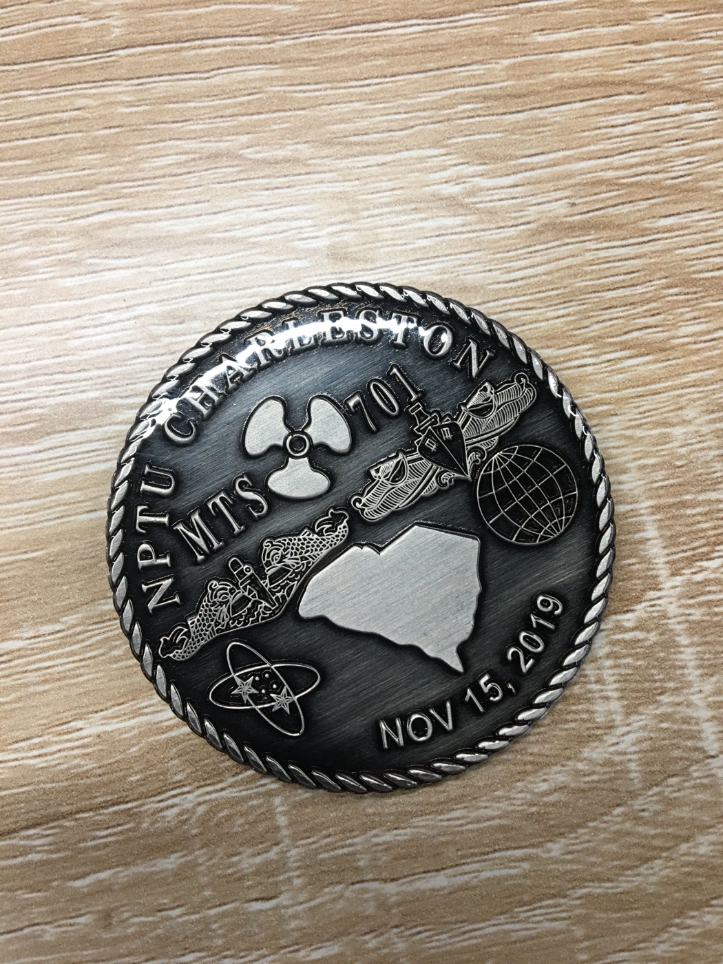 NPTU Charleston Navy command challenge coin
