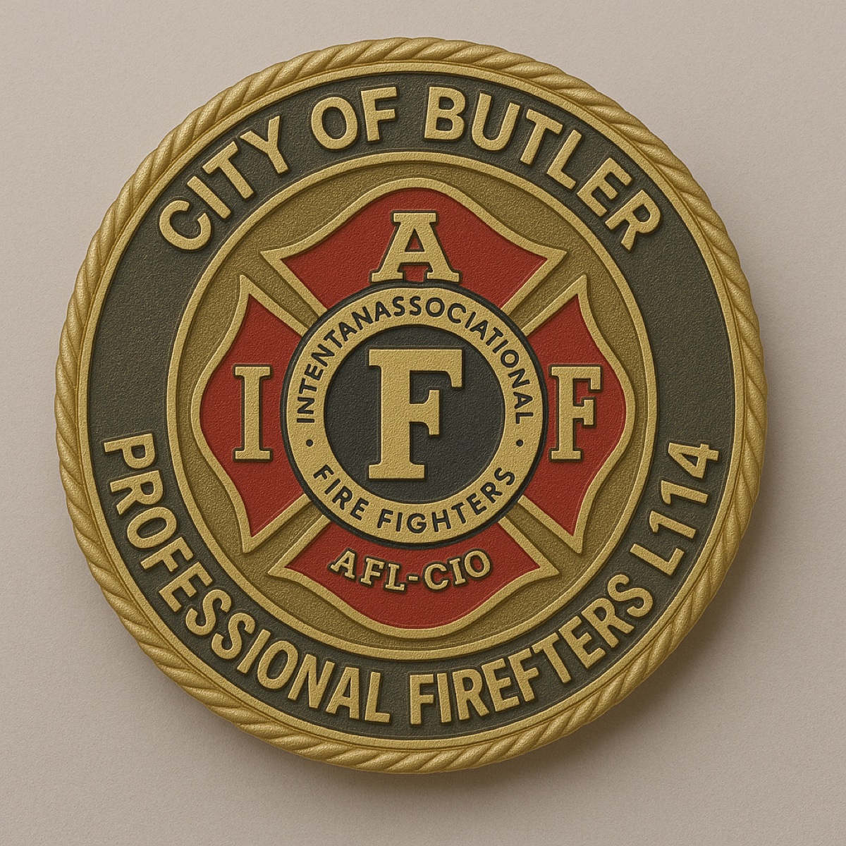 IAFF firefighters challenge coin