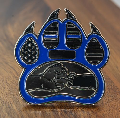 K-9 unit paw print coin